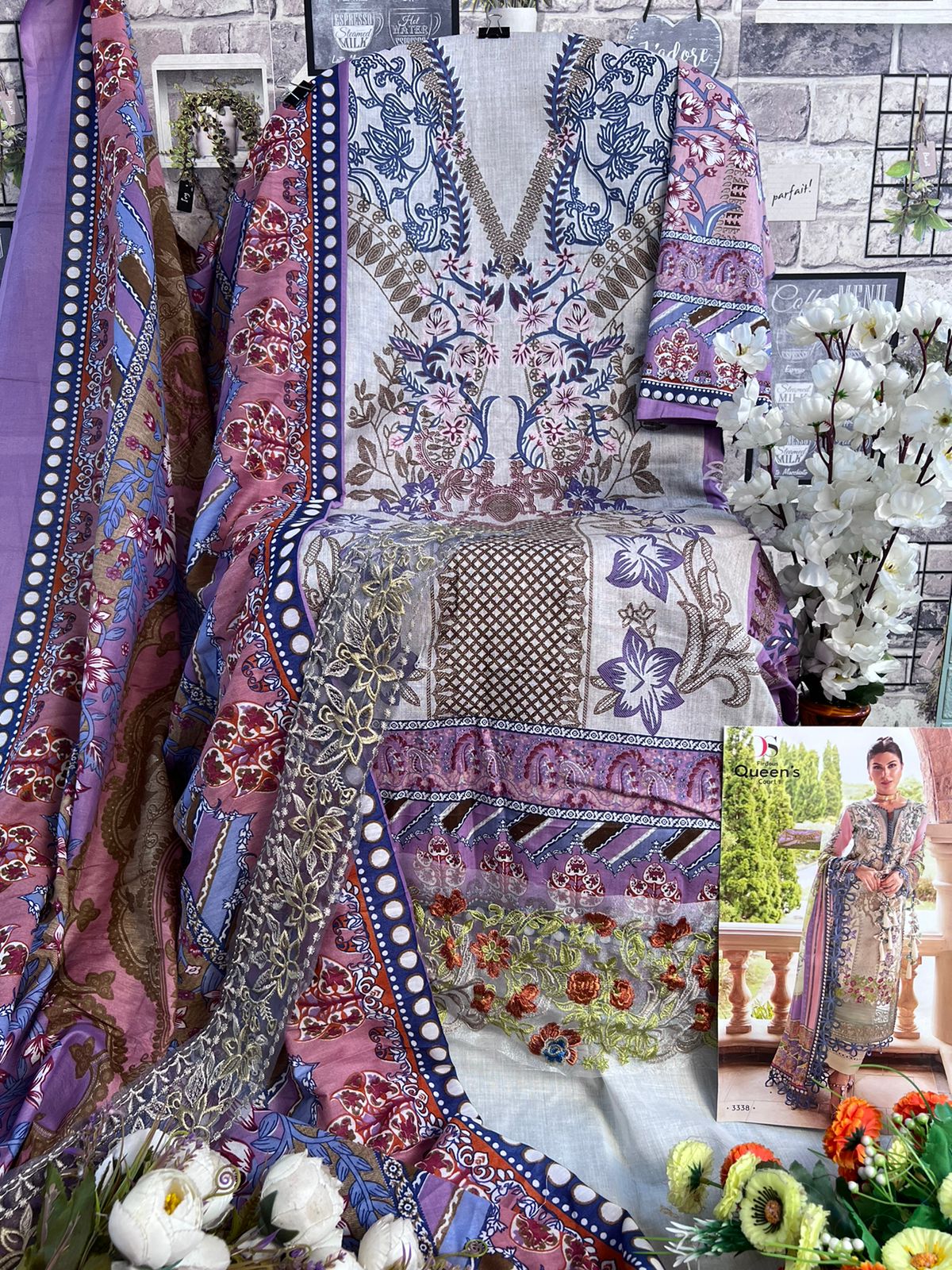 Firdous Queens court 5 By Deepsy Cotton Printed Pakistani Suits Wholesale Market In Surat